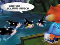 une photo d'Ã©cran de Conker s Bad Fur Day sur Nintendo 64